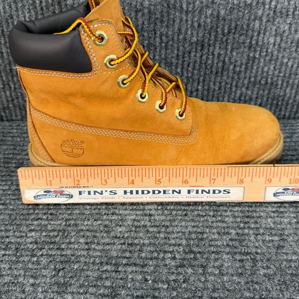 Timberland Premium 6 Inch Boys Size 5 Wheat Nubuck Boots Fits Women's 7 Approx